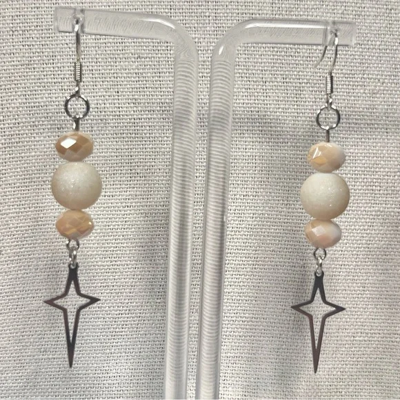 “Citrine Galaxy” Artisan Dangle Earrings & matching bracelet set - Picture 6 of 7